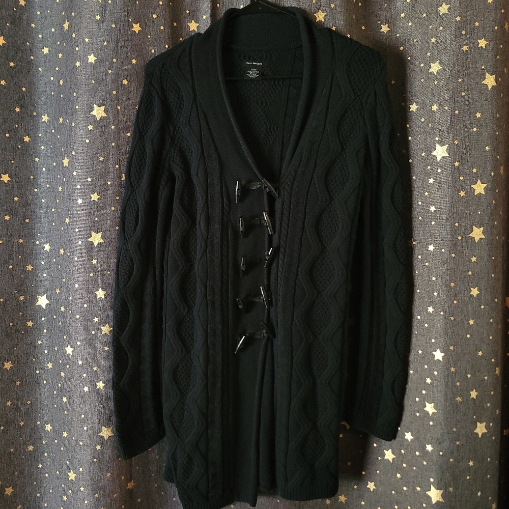 Calvin Klein Jeans | Black Cable Knit Cardigan